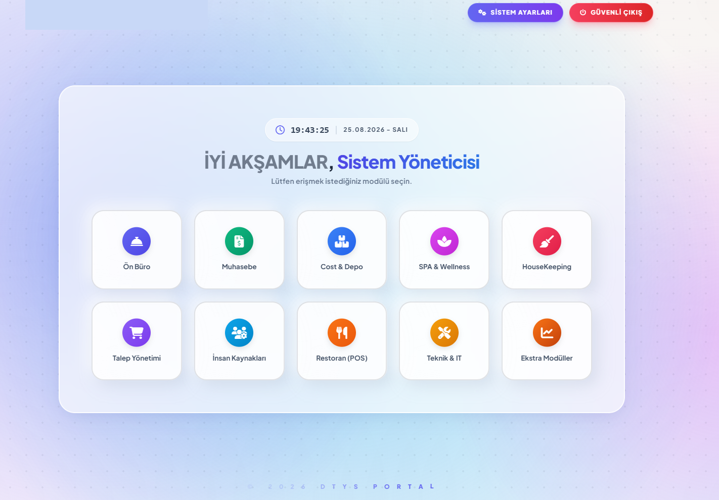 DTYS modül portalı